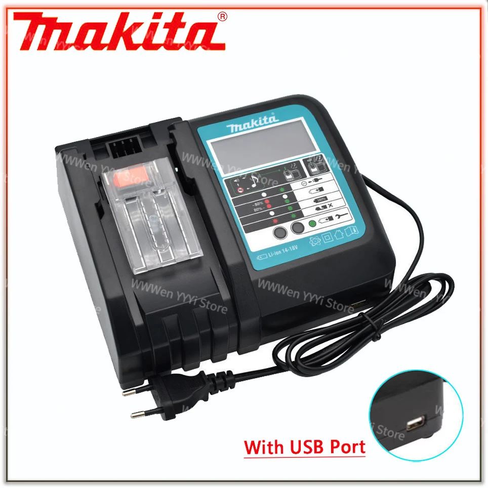 

DC18RC 18V Makita Charger 14.4V For Makita Li-ion Battery Charger BL1860 BL1860B BL1850 1BL1830 Bl1430 DC18RC DC18RA power tool