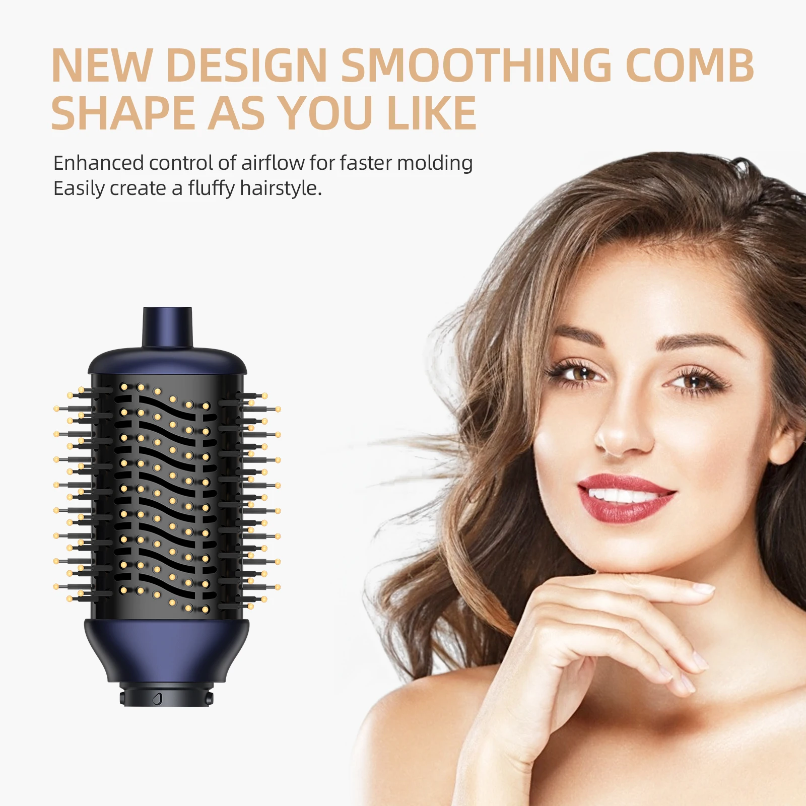 Hair Curler Dryer 6 in1 Air Styler & Hair Dryer for Straight & Wavy Auto-Wrap Curlers Staightener Blow Drier