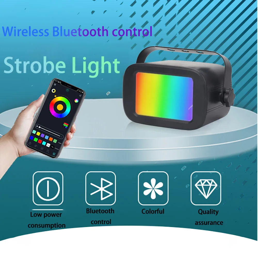 

Светодиодный прожектор KTV, освещение для диджея, строб, Bluetooth, RGB, мини-диско, мобильное приложение, подключение к празднику, свадьбе