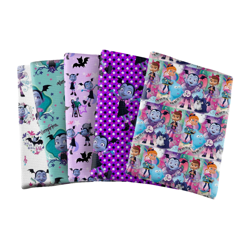 Disney Vampirina Character Pattern Stampato Bullet Testurizzato Liverpool Patchwork Tissue Kids Home Textile 50*145Cm