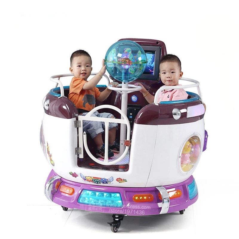 Indoor Game Room Fairground Kids Play Rotating Cup Token Coin Operated Amusement Arcade Game Kiddie Rides