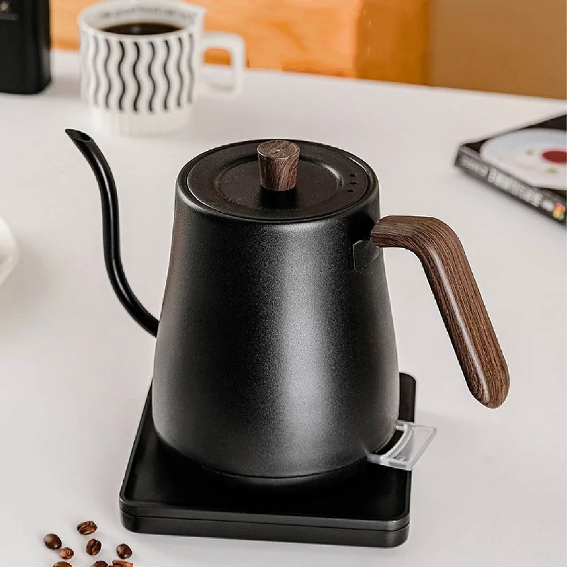 110V/220V Electric Kettle Gooseneck Hand Brewed Coffee Pot Office 304 Stainless Steel Quick Kettle Teapot Auto Power Off 800ml 4