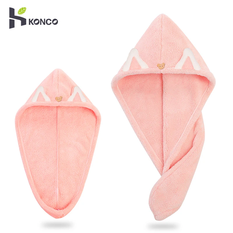 Microfiber Hair Towel Super Absorbent Quick Dry After Shower Hair Drying Wrap Womens Child