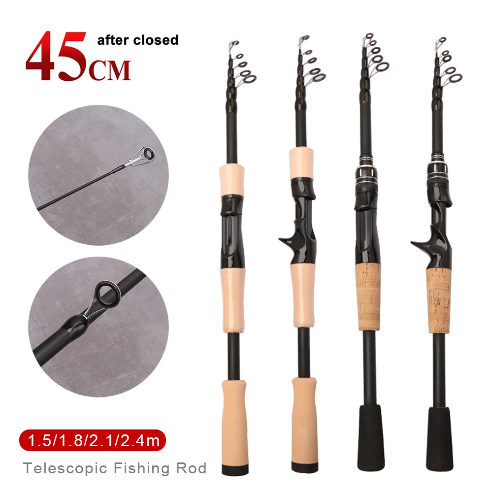 

Portable Telescopic Travel Fishing Rod Outdoor Sport Carp Fishing Tool Spinning Casting Rod Carp Fishing Freshwater Saltwater