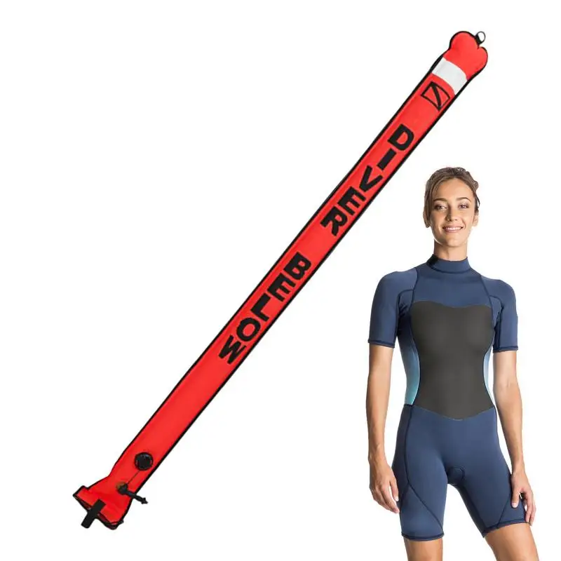 

Surface Marker Buoy Scuba Diving Safety Gear Self-Sealing TPU Coating Reflective Top For Diving Swimming