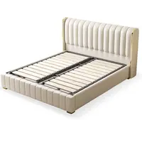 Lit Double Simple violet tissu blanc personnalisé nordique moderne rangement Loft lits chambre 180X200 Cm Letto Matrimoniale meubles 5