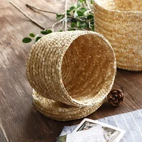 Handmade Woven Storage Basket Multi-purpose Snack Organizer Baskets 6