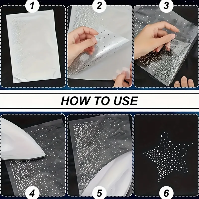 8장 반짝이는 DIY 라인스톤 스티커, 열전도성 스티커, 의류 장 열전도성 스티커