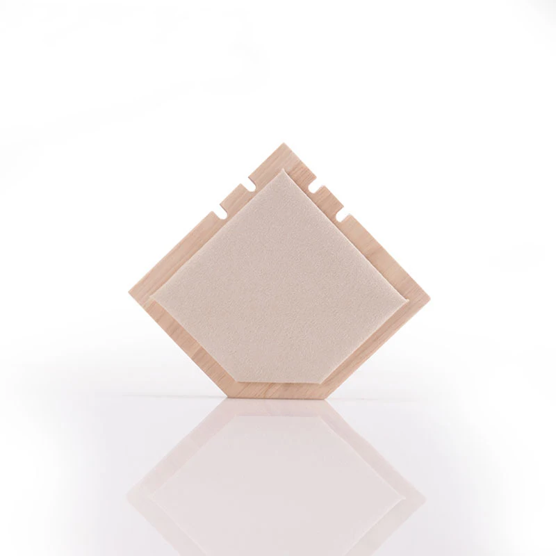 Elegant Geometric Wood Jewelry Display Stand for Necklaces, Bracelets, and Anklets