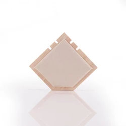 Elegant Geometric Wood Jewelry Display Stand for Necklaces, Bracelets, and Anklets (C beige)