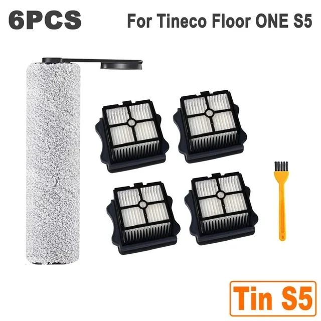 Kit De Accesorios Para Aspiradora Tineco Floor One S5 - 3 Filtros, 2 Cepillos, 1 Cepillo De Limpieza