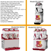 Slushy Machine 1/2/3 Cylinder 12L*2 Mini Snow Melting Machine Small Commercial Slush Machines 2