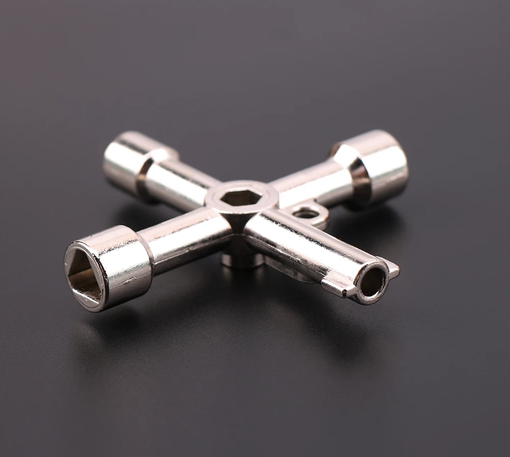 1PCS Elevator triangle key Triangle lock key Quadrangle lock wrench Alloy material Multifunctional Not a master