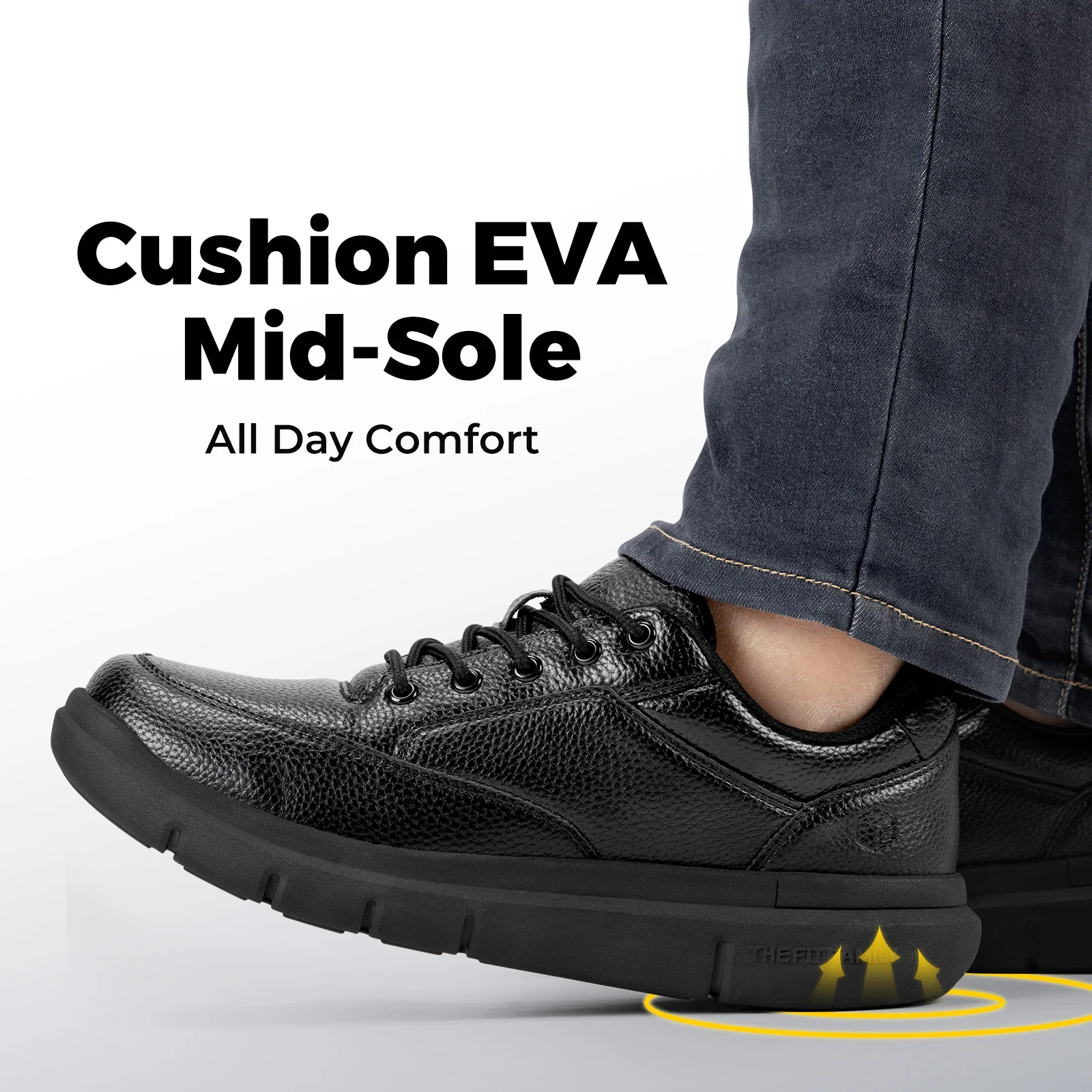 أحذية Fitville Wide Version للرجال من الجلد، أحذية...