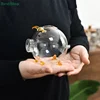Mini Pig Money Jar Golden Beans Storage Box Transparent Piggy Bank Gold Glass Pig Ornaments Portable Coin Bank Saving Box Gift 3