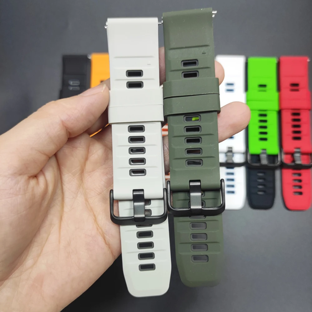 Silicone Replacement Strap for Garmin and Swatch Watches - 20/22mm Band Bracelet
