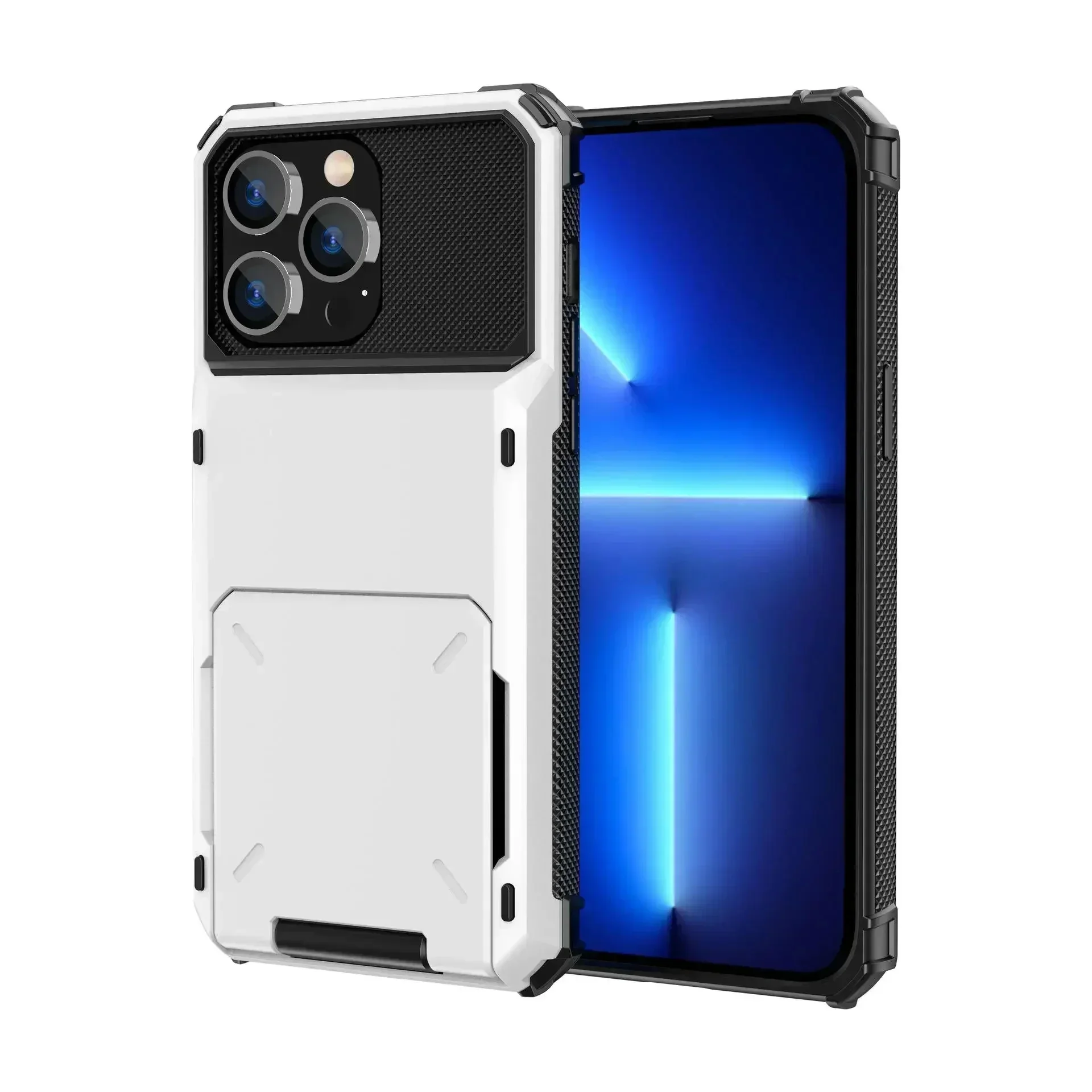 Premium Card Holder Wallet Case with Hidden Flip Slot and Protective Hard Back Cover