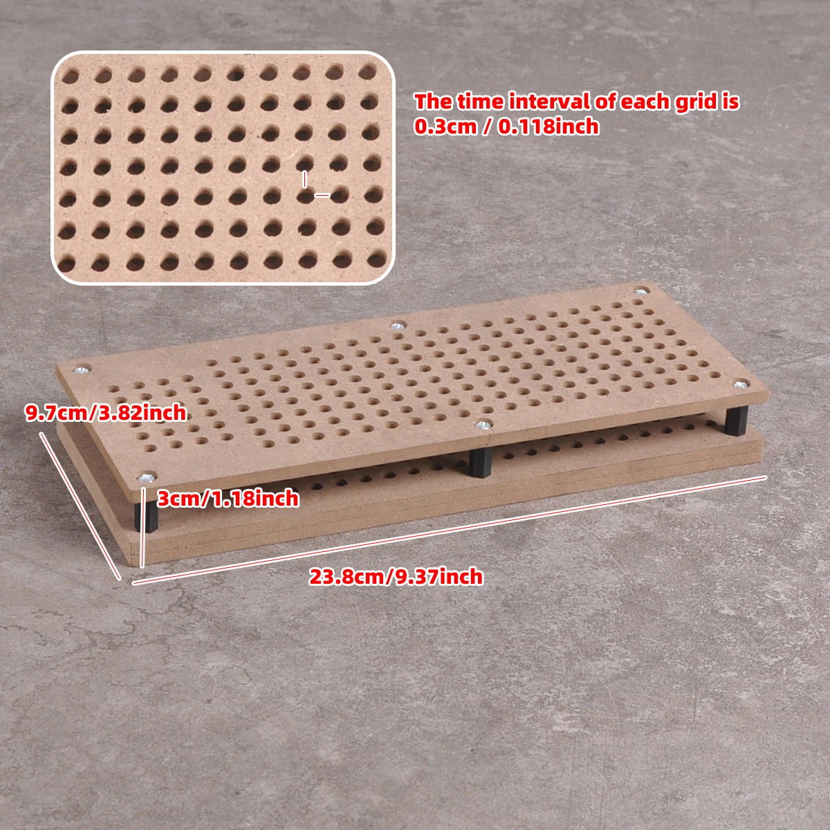 Pince à plier et gabarit en métal du kit outil de pliage pour modélisme naval utilisés sur une pièce en bois
