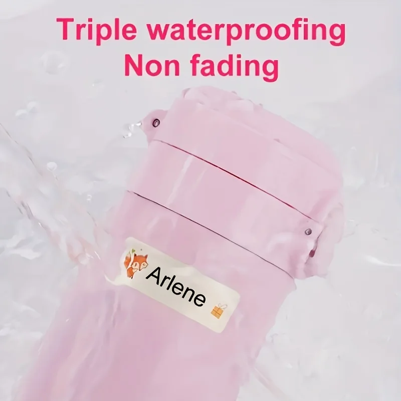 Personalized Label Stickers-T1-Name Stickers for Water Bottles Cups and Children's Stationery Transparent & Waterproof,decorative stickers,self adhesive stickers,paper stickers,adhesive stickers,decorative labels stickers,packaging stickers,alphabet label stickers