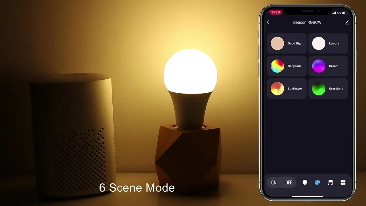 Tuya Bluetooth RGB Светодиодная лампа E27