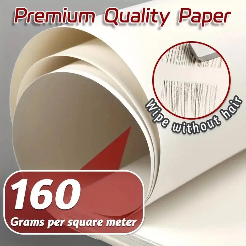 Sketch Paper 25 Sheets A4/A3/8K/16K 160g Artist Paper for Adults and Students-Graphite, Charcoal, Pencil,Colored Pencil Drawing 2