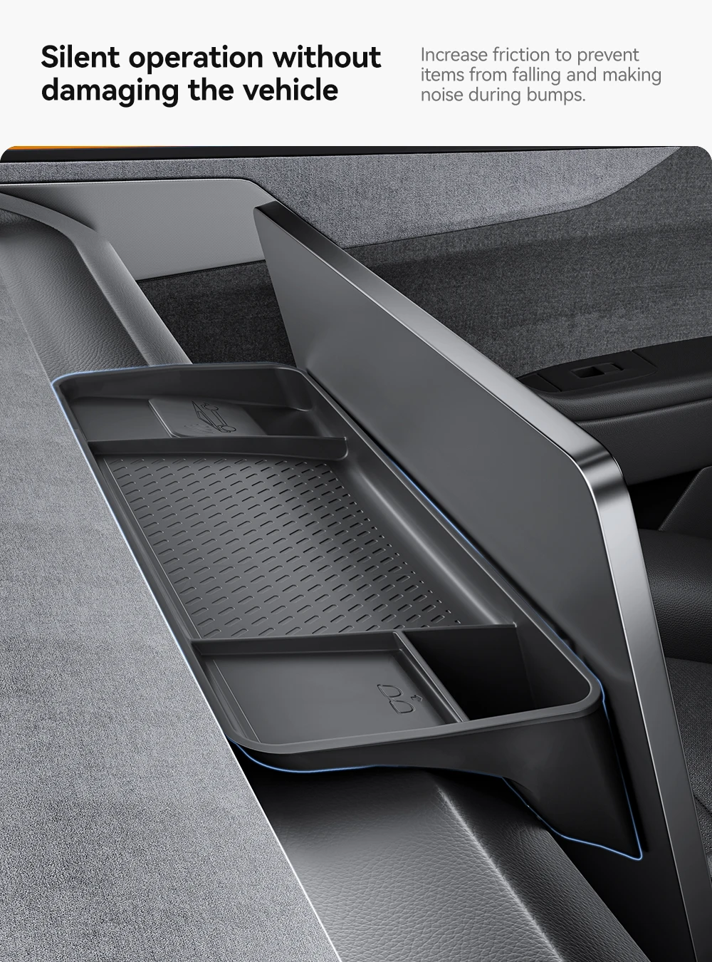 Storage Tray For Tesla Model Y Juniper 2025 Model 3 Highland Rear Screen Storage