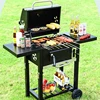 Outdoor Gas Charcoal Grill Barbecue LPG Gas Grill Backyard BBQ Picnic Grill Outdoor Portable Folding Embedded Oven BBQ Camping 2