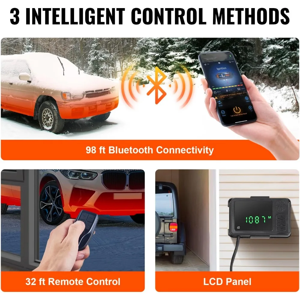 8KW Diesel Heater, Parking Heater with Automatic Altitude Adjustment, Max 18045 ft, Bluetooth App Control Diesel Air Heater
