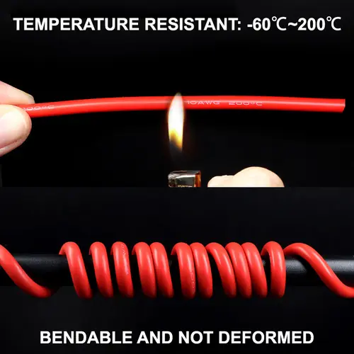 1/5/10M Soft Silicone Rubber Copper Cable 30 28 26 24 22 20-8AWG Flexible DIY LED Lighting Wires Electrical Power Cord Car Wires - Image 4