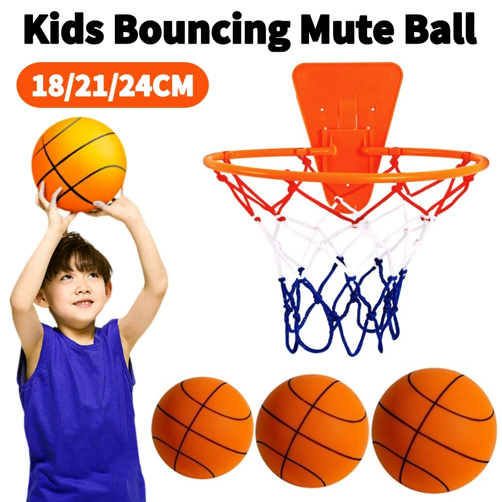 

Indoor Silent Basketball High Density Foam Bouncy Balls 3/5/7 SIZE Kids Bouncing Mute Basketball Children Adults Ball Training