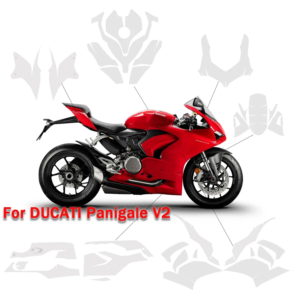 

For Ducati Panigale V2 V 2 2020-2024 Set Body Protective Film Invisible Car Cover Motorcycle TPU Anti-scratch Protection Film