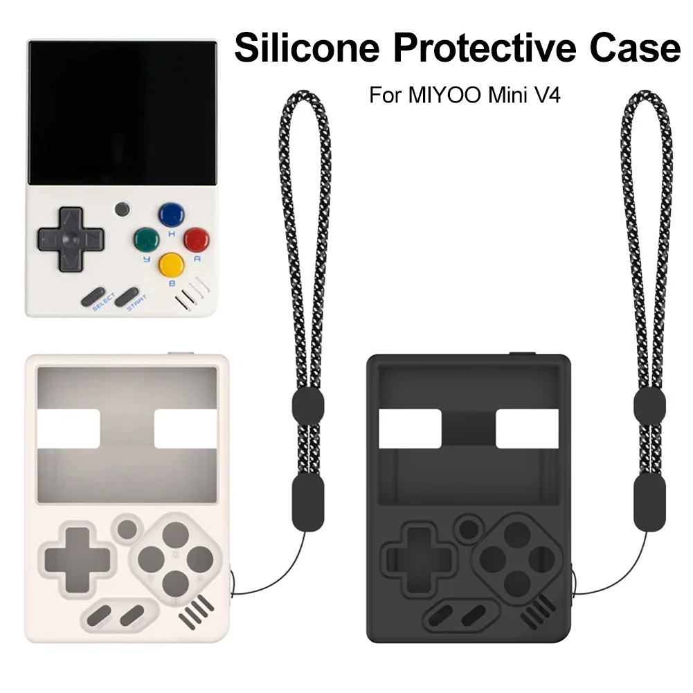 Silicone Protective Case with Lanyard for Mini Game Console