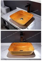 อ่างล้างหน้าห้องน้ำเคลือบเงาแบบลดราคา อ่างล้างหน้าทรงกระบอกคริสตัล อ่างล้างหน้าสีเงิน อ่างล้างหน้าแก้ว อ่างล้างหน้าห้องครัว 5