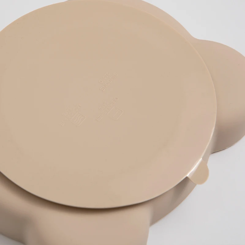 Children Dining Dishes Baby Silicone Sucker Bowl Cute Panda Feeding Plate Tableware For Kids BPA Free Infant Non-slip Dinnerware 6