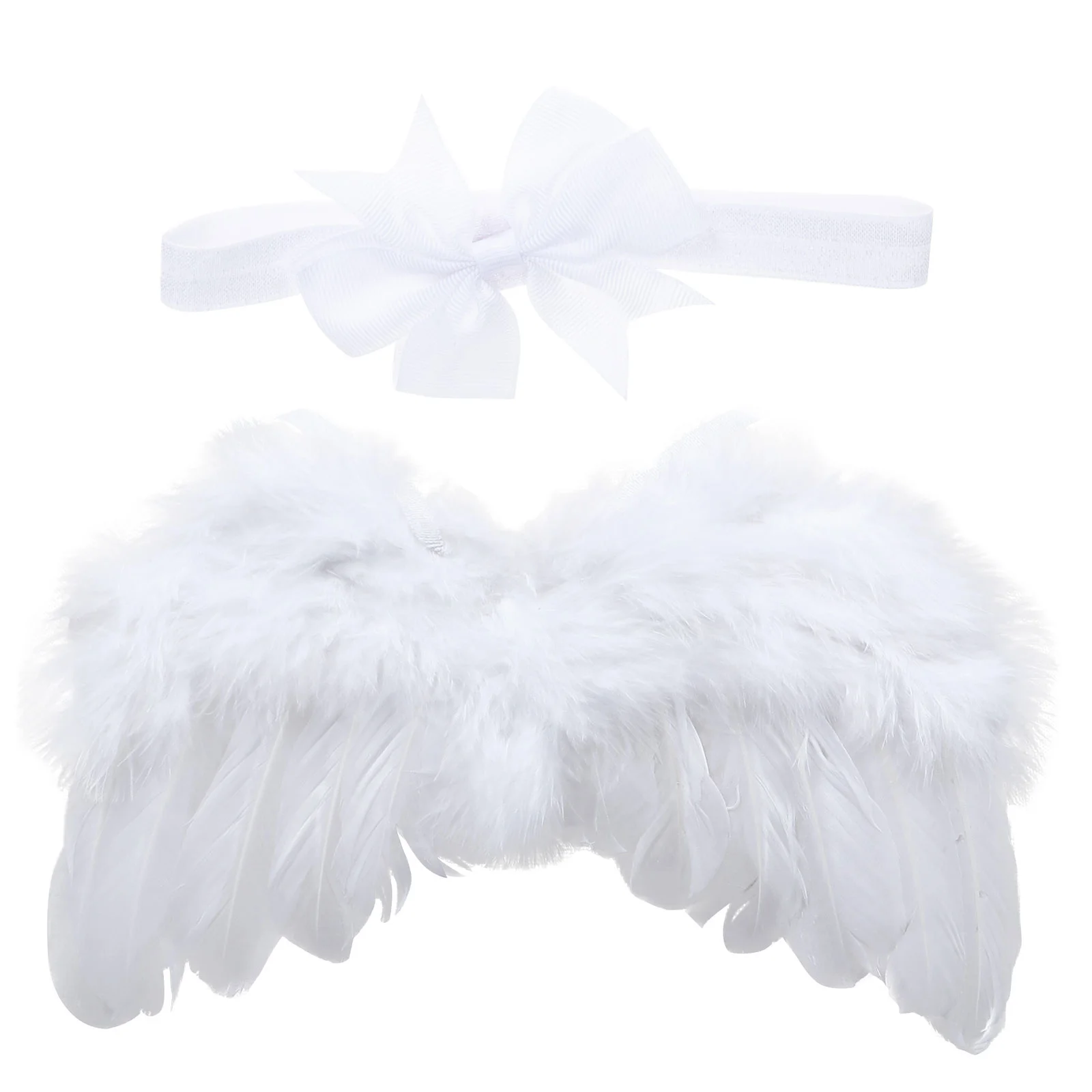 

1 Set Angel Wing Decors Kids Cosplay Bow Hairband Fairy Costume Wing Prop