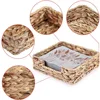 Water Hyacinth Napkin Holder, Wicker Baskets and Serving Tray for Kitchen, Rattan Napkin Holders for Tables 3