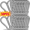 Mini Carabiner Keychain Alluminum Alloy D Type Buckle Spring Snap Clip Hooks Keychain Carabiner Keys Camping Backpack Buckle 1