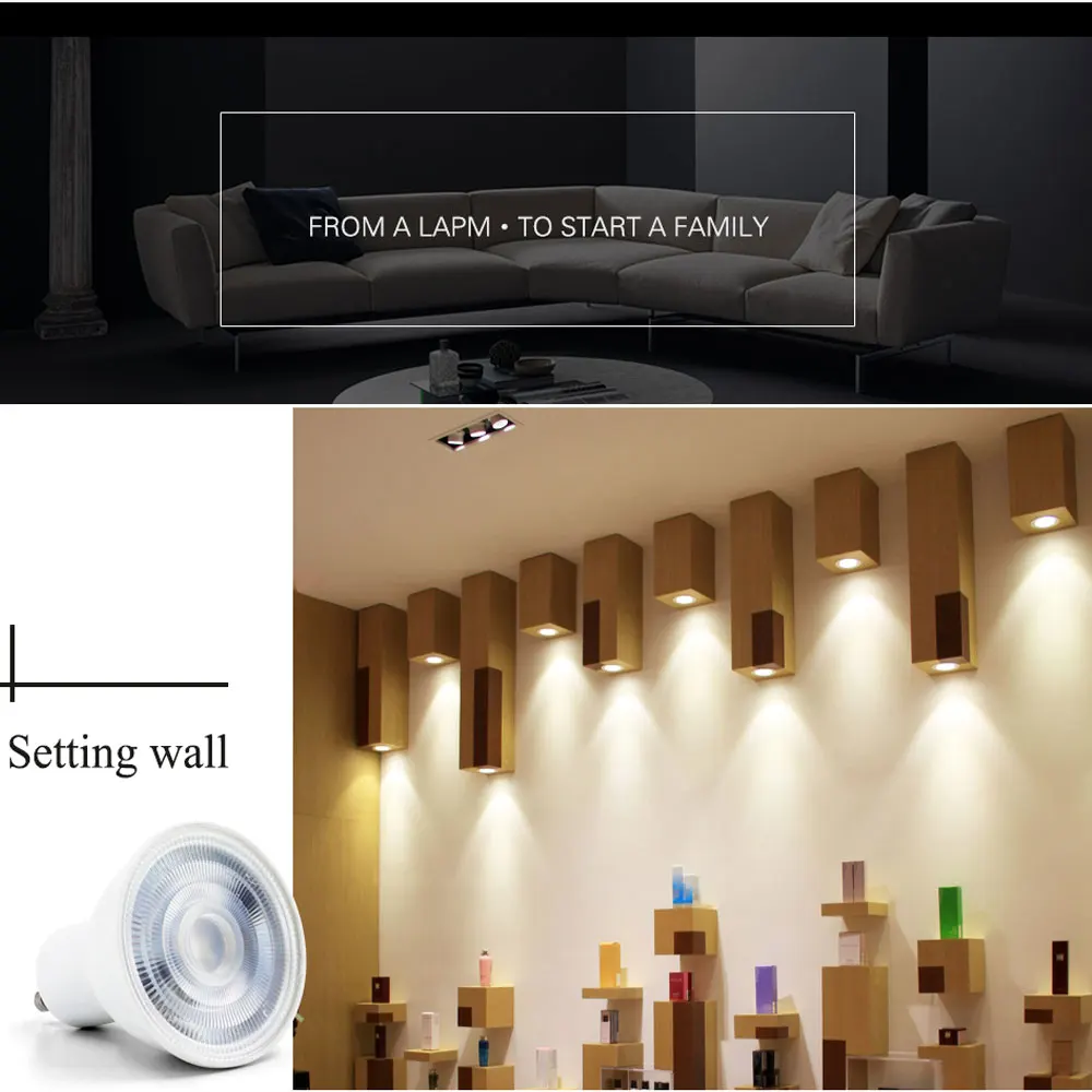 Led 6w COB 플라스틱 알루미늄 GU10 MR16 E27 E14 24/120 220v 차가운 따뜻한 화이트 홈 거실 스포트 라이트 교체