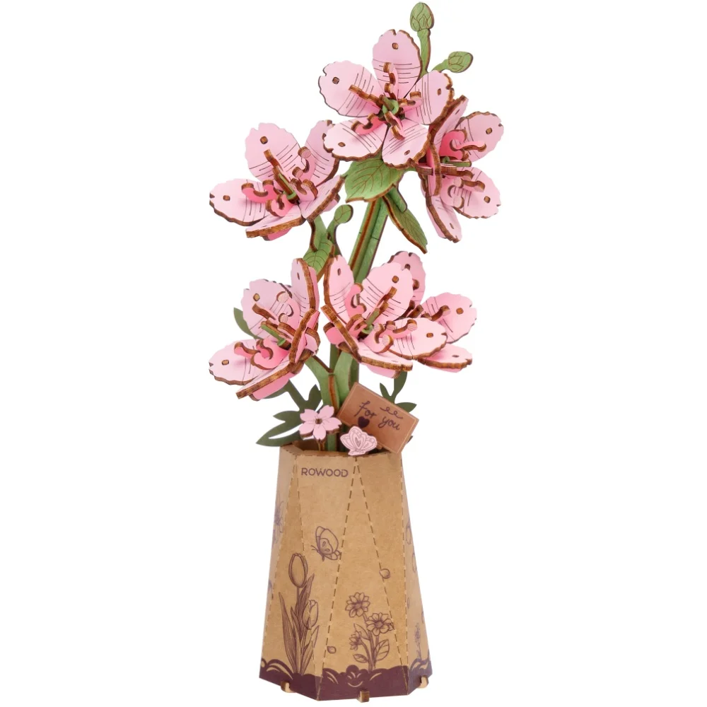 Exquisite 3D Wooden Puzzle Bouquet - Eternal Flowers Romantic Gift