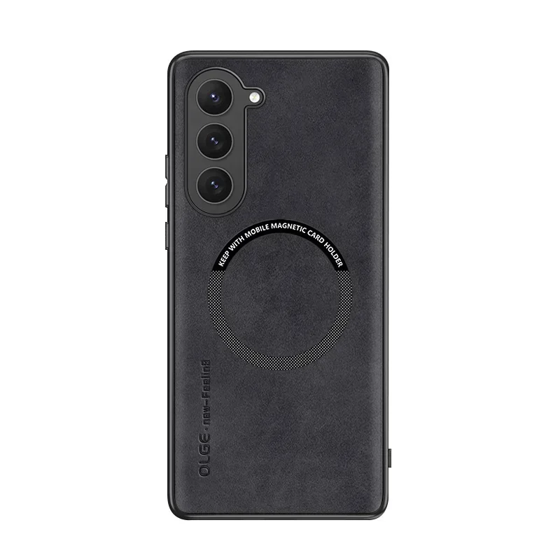 Luxury Leather Phone Case with Magsafe Magnetic Wireless Charging Compatibility