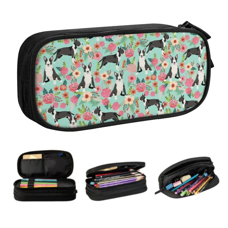 

Customized Bull Terrier Pet Kawaii Pencil Case Girl Boy Large Capacity Dog Animal Pencil Pouch Student School