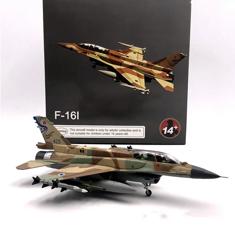 F16 비행기 모형 장난감 F-16I F16I 수파 전투기 모형, 다이캐스트 합금 비행기 모형, 수집용 정적 장난감, 1:72 체중계