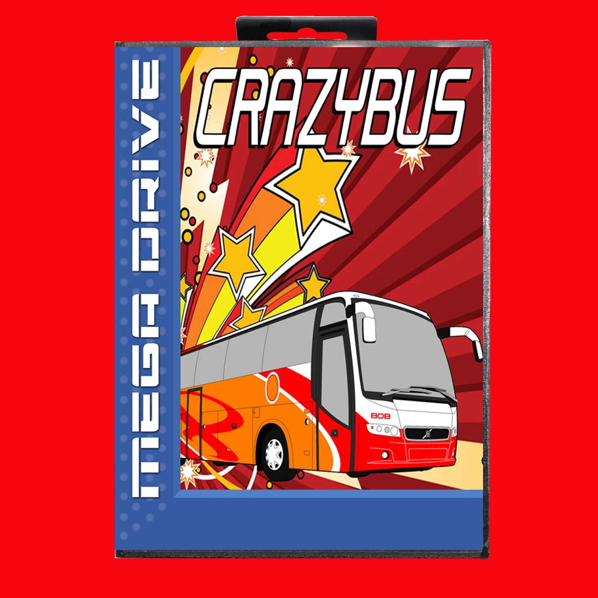 

Crazy Bus с европейской коробкой для 16-битного игрового картриджа Sega MD, система Megadrive Genesis