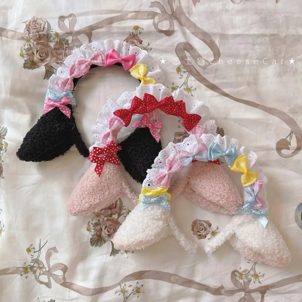 

Original Happy Lamb Sweet Bow Garland Lolita Gadget KC Headband