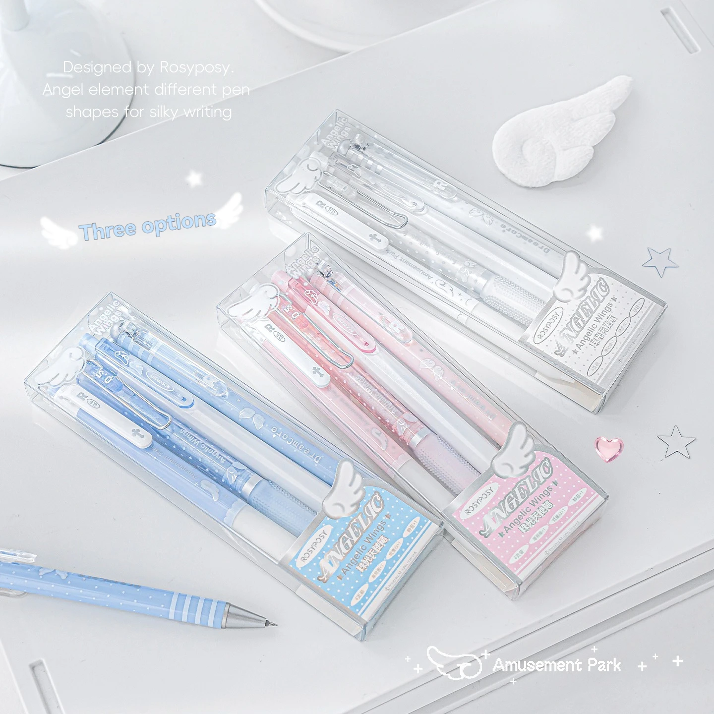 4PC Neutral Pen Series Pearl Angel Pen Cute Angel 4-piece Set Brush Test Pen Student Neutral Pen Student Specific Neutral Pen 4PC Neutral Pen Series Pearl Angel Pen Cute Angel 4-piece Set Brush Test Pen Student Neutral Pen Student Specific Neutral Pen