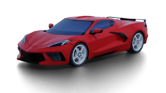 Children's handmade origami DIY assembly puzzle 3D paper model making Corvette C8 sports car model