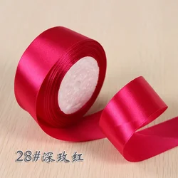 Colorful Satin Ribbon Set for Festive Decorations and DIY Crafts (Deep Fushia)