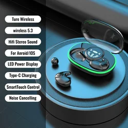 Invisible Noise - Cancelling Bluetooth 5.3 Sport Earbuds - Waterproof & Wireless with Enhanced Sleep Comfort (Black)