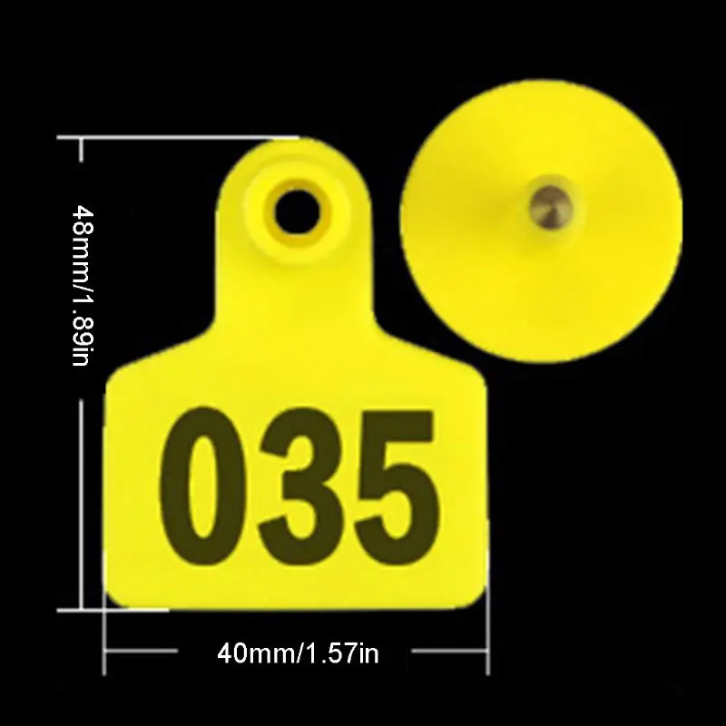 100PCS Soft TPU Ear Tags Livestock Identification Ear Tag Applicator for Pig Cow livestock ear tags