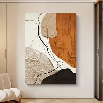 Quadro 2D su tela con arte astratta a linee, senza cornice per l'arredamento moderno di casa e spazi creativi. Regalo perfetto per le festività
